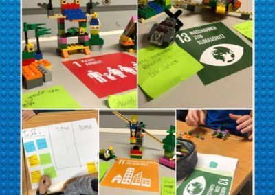 Gebaute LEGO® Modelle zu Schul- und Zukunftsthemen